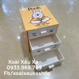 Hộp nhựa 3 tầng để bàn gấu Pooh ( 16 * 9 cm )