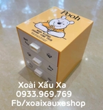 Hộp nhựa 3 tầng để bàn gấu Pooh ( 16 * 9 cm )