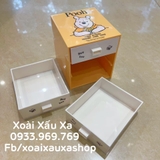 Hộp nhựa 3 tầng để bàn gấu Pooh ( 16 * 9 cm )