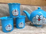 BỘ ẤM + 3 TÁCH TRÀ SỨ ĐORAEMON