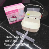 Hộp nhựa Hello Kitty 4 ngăn có gương ( có thể tháo rời vách chia )