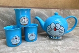 BỘ ẤM + 3 TÁCH TRÀ SỨ ĐORAEMON