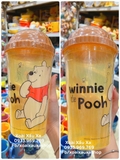 ly nước nhựa hình gấu Pooh, rilakkuma có chỗ cắm ống hút ( thể tích : 600ml)