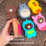 MÓC KHOÁ VÍ DÂY KÉO SILICONE LINE FRIENDS