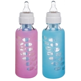 Vỏ bọc bảo vệ bình sữa thủy tinh 250ml Dr Brown's màu xanh-896