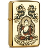 Zippo Phật mạ vàng