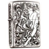 Zippo bạc cô gái HV