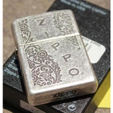 Zippo giả cổ hoa văn