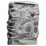 ZIPPO rồng khối bạc