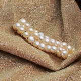 Vòng tay ngọc trai thiên nhiên Chuỗi tết đôi tròn dẹt Button Pearl(7-8ly) - CTJ1304