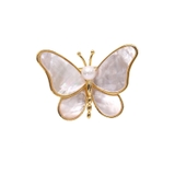 Cài áo ngọc trai Con bướm trắng WBUTTERFLY2 PEARL(7-9ly) - CTJ5134