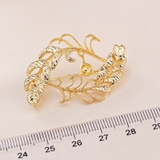 Cài áo ngọc trai đôi cành nguyệt quế LAUREL PEARL(7-8ly) - CTJ5111