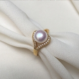 Nhẫn Ngọc trai nước ngọt thiên nhiên Cao cấp - Mắt Nai - EYESLAY PEARL (8-9ly) - CTJ2101