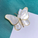 Cài áo ngọc trai Con bướm trắng WBUTTERFLY2 PEARL(7-9ly) - CTJ5134