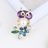 Cài áo ngọc trai Chim cú mèo OWL PEARL(8-9ly) - CTJ5122