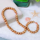 Bộ trang sức Ngọc trai nước ngọt thiên nhiên Cao cấp - Chuỗi đơn sang trọng - LENA PEARL (12-13ly) - CTJ0312