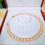 Vòng cổ Ngọc trai nước ngọt thiên nhiên Cao cấp - ChuỗI đơn phú quý - GINA PEARL (12ly) - CTJ0712