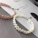 Chuỗi vòng tay Ngọc trai Đan kiểu phối vuông - SQUA PEARL (5ly) - CTJ1111