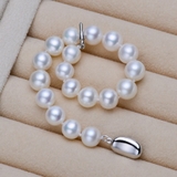 Vòng tay Ngọc trai Thiên nhiên Cao cấp Chuỗi đơn tròn hoàn hảo - PERFECT PEARL (9-10ly) - CTJ2309