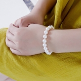 Vòng tay Ngọc trai Thiên nhiên Cao cấp Chuỗi đơn tròn hoàn hảo - PERFECT PEARL (9-10ly) - CTJ2309