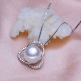 Mặt dây chuyền Ngọc trai nước ngọt Thiên nhiên Cao cấp - Hoa vô hình - INFINITY PEARL (10ly) - CTJ2610