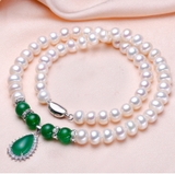 Vòng cổ ngọc trai tự nhiên Cao cấp - Quà tặng Bà và Mẹ - GIFT PEARL (8-10ly) - CTJ3012