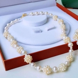 Bộ trang sức Ngọc trai nước ngọt Thiên nhiên Cao cấp 2M - ChuỗI đơn kết chùm dâu - KAITY PEARL (3-8ly) - CTJ3611