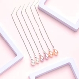 Bông tai Ngọc trai nước ngọt Thiên nhiên Cao cấp - Dáng dàI quyến rũ - ELLIS PEARL (8-9ly) - CTJ3809