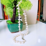 Vòng cổ Ngọc trai nước ngọt Thiên nhiên Cao cấp - Chuỗi Baroque hồ lô - GOURD PEARL(8-10ly) - CTJ4911