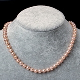 Vòng cổ Ngọc trai Thiên nhiên Cao cấp - Chuỗi đơn tròn Kiểu truyền thống - TRADITION PEARL (9-10ly) - CTJ5208