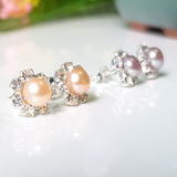 Bông khuyên tai ngọc trai Kiểu nụ Phong cách Kiss Pearl(6ly) - CTJ6706