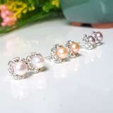 Bông khuyên tai ngọc trai Kiểu nụ Phong cách Kiss Pearl(6ly) - CTJ6706