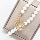 Vòng cổ Ngọc trai nước ngọt Thiên nhiên Cao cấp - Chuỗi đơn tròn tùy biến kiểu - PYTHON PEARL (9-10ly) - CTJ2106