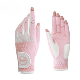 Găng Tay Golf Nữ Da Cừu Hở Ngón - PGM Sheepskin Women's Golf Gloves - ST031