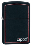 Zippo Black Matte with Zippo Logo and Border