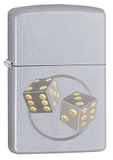 Zippo Dice Satin Chrome