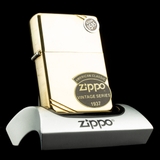 Zippo Vintage 1937 High Polished Brass 1994 X Chặt Góc Bóng Đồng Khối