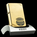 Zippo Vintage 1937 Brushed Brass 1985 I Một La Mã Đồng Khối Siêu Hiếm