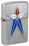 Bật Lửa Zippo 48903 Red, White & Blue Star Emblem Street Chrome