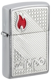 Bật Lửa Zippo Ốp Nổi Ngọn Lửa - 48126 Tiles Emblem Design