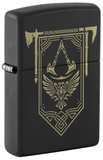 Bật Lửa Zippo 48669 Assassin's Creed® Valhalla Engraved Black Matte Logo