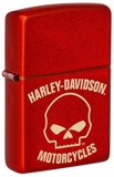 Bật Lửa Zippo 48603 Harley Davidson Design Skull Metallic Red