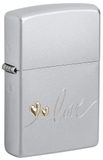 Bật Lửa Zippo 48725 Love Design Auto Two Tone Satin Chrome