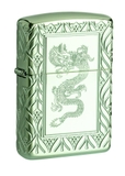 Zippo Armor® High Polish Green Elegant Dragon 49054