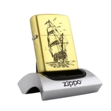 Zippo Thuận Buồm Xuôi Gió Đồng Vàng Khối Phong Thủy Vỏ Dày | Chính Hãng Made In USA