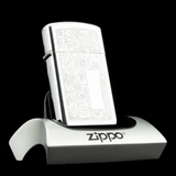 Zippo Used Slim Venetian Chrome 1976 6 Gạch Xéo - Đã Sử Dụng