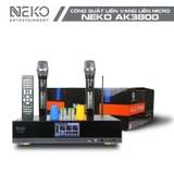 Đẩy Công Suất liền vang Neko AK3800 - Tích hợp 2 Micro Ko dây