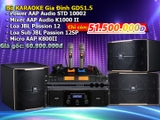 Bộ Karaoke Gia Đình Cao Cấp GD51.5 Đẩy AAP 10002, Mixer K1000ii, Loa JBL Pasion12