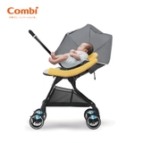 Xe đẩy Combi Sugocal Compact 4 bánh quay tự động màu đỏ