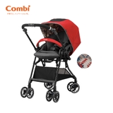 Xe đẩy Combi Sugocal Compact 4 bánh quay tự động màu đỏ